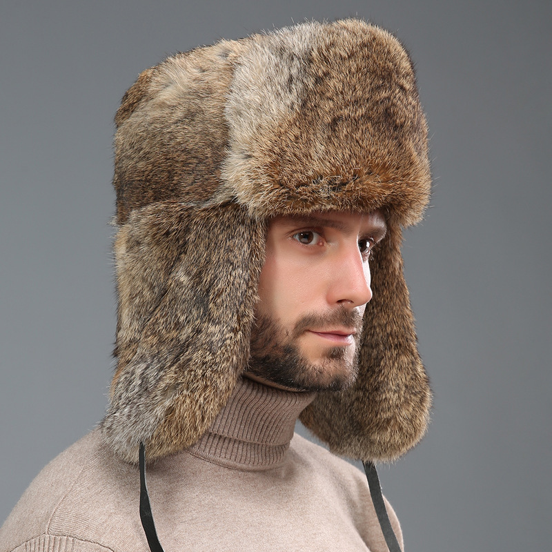 Winter Trapper Hat - 귀덮개가 있는 따뜻한 러시아 우샨카 방한모자,