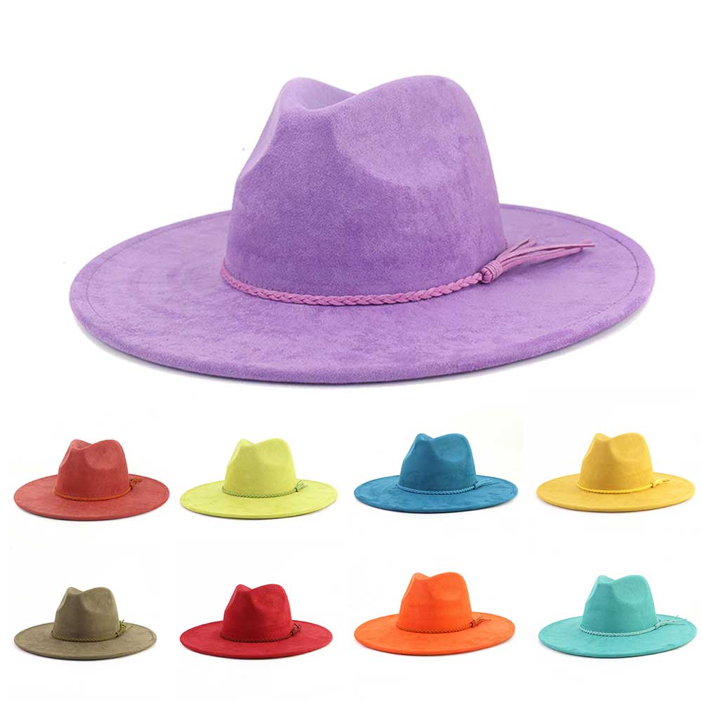 Fedora Hat Wool - 비건 스웨이드 헬멧 모자 물방울 모양