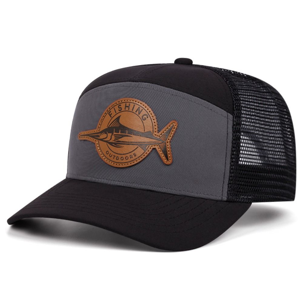 Trucker Cap Mesh - 여름 상어 패턴 낚시 모자 조절