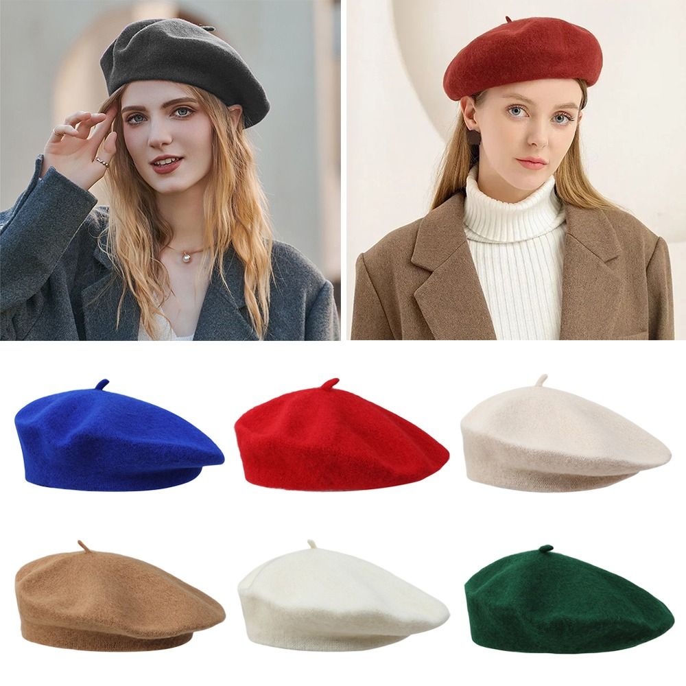 Beret French Wool - 남녀공용 유니폼 모자, 양모 베레, 프랑스