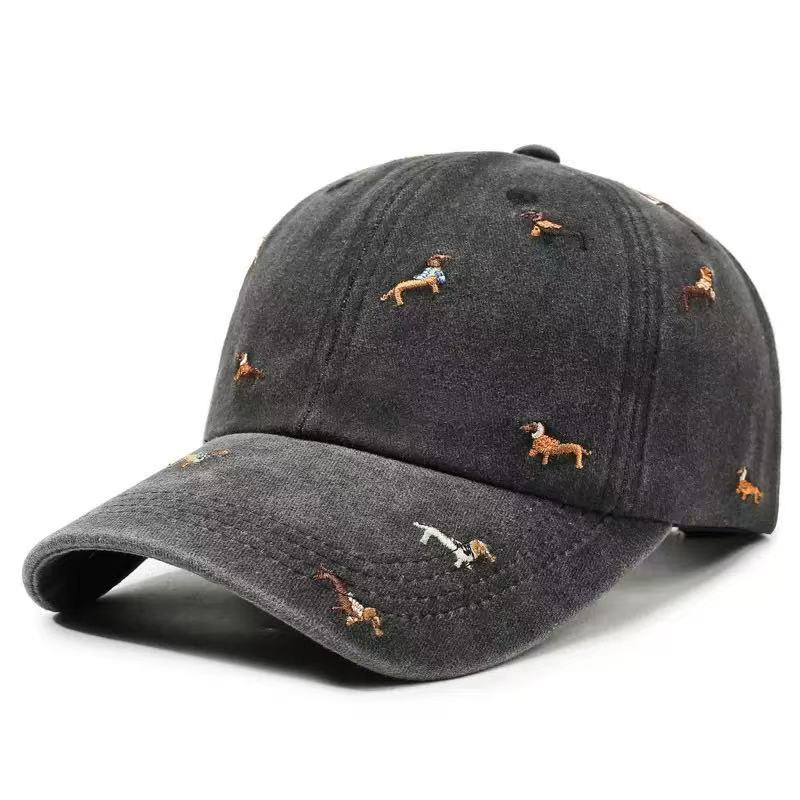 닥스훈트 자수 워싱 코튼 조절 가능 야구 모자 클래식  - Golf Cap Dad 리뷰 및 가격