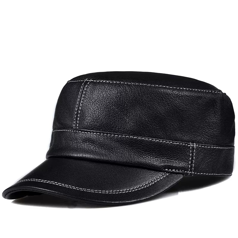 남성용 트렌디 양가죽 플랫 탑 모자, 싱글 한국 패션, - Baseball Cap Structured 리뷰 및 가격