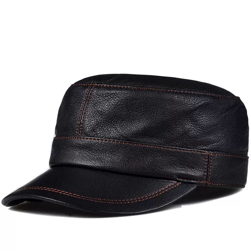 남성용 트렌디 양가죽 플랫 탑 모자, 싱글 한국 패션, - Baseball Cap Structured 리뷰 및 가격