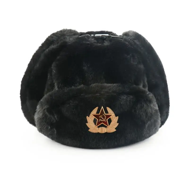 소련 배지 우샨카 남녀 공용 봄버 모자 CCCP 군사  - Winter Trapper Hat 리뷰 및 가격