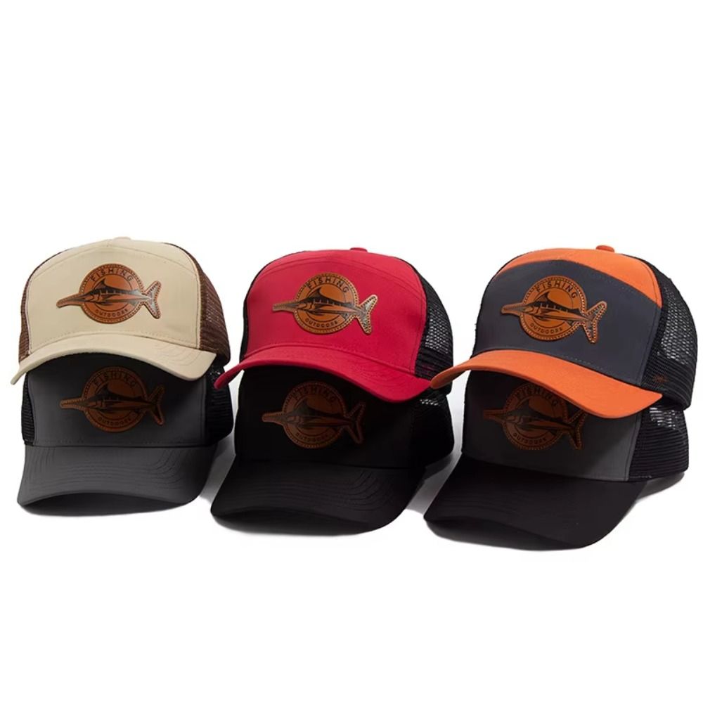 여름 상어 패턴 낚시 모자 조절 가능한 7패널 스타일  - Trucker Cap Mesh 리뷰 및 가격