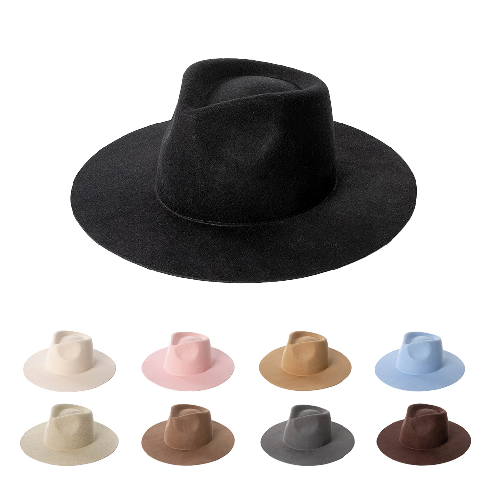 남녀공용 100% 양모 펠트 페도라 모자, 넓은 챙 - Fedora Hat Wool 리뷰 및 가격