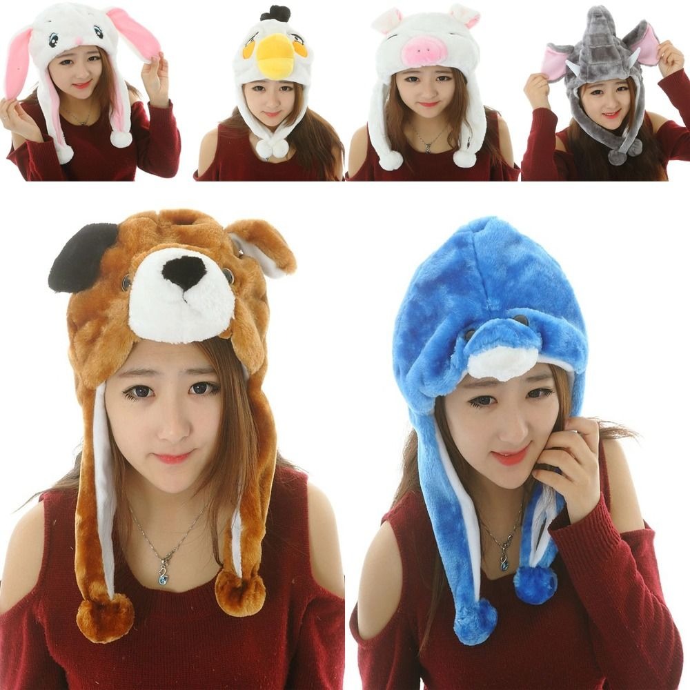 만화 봉제 움직이는 모자, 동물 트래퍼 모자, 움직이는 - Winter Trapper Hat 리뷰 및 가격