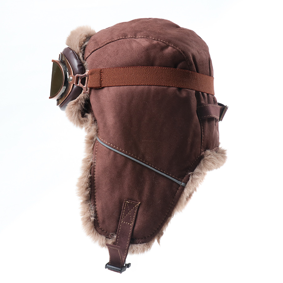 빈티지 파일럿 모자, 고글 포함, 두꺼운 안감, 방풍  - Winter Trapper Hat 리뷰 및 가격